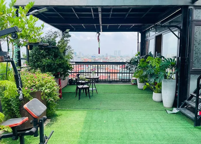 N&D Happy House- Studio Apartment - Phong Tieu Chuan Khach San, Bep Nau Va Nha Ve Sinh Trong Khuon Vien
